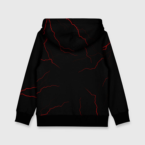 Детская толстовка Волк и молний / 3D-Черный – фото 2