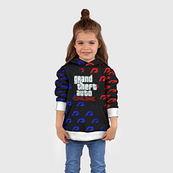 Толстовка-худи детская NFS x GTA pattern, цвет: 3D-белый — фото 2