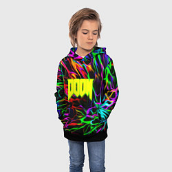 Толстовка-худи детская Doom optical colors, цвет: 3D-черный — фото 2