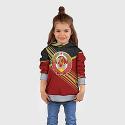 Толстовка-худи детская Советский - Герб СССР, цвет: 3D-меланж — фото 2