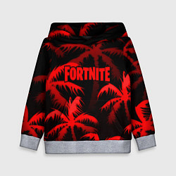 Толстовка-худи детская Fortnite tropic red, цвет: 3D-меланж