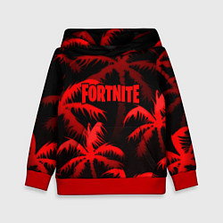 Толстовка-худи детская Fortnite tropic red, цвет: 3D-красный