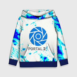 Толстовка-худи детская Portal краски, цвет: 3D-синий