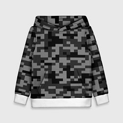 Детская толстовка Камуфляжные пиксели блэк