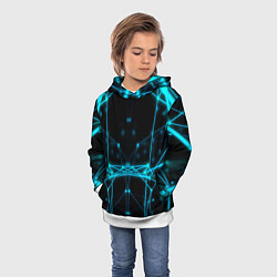 Толстовка-худи детская Синий плексус, цвет: 3D-белый — фото 2