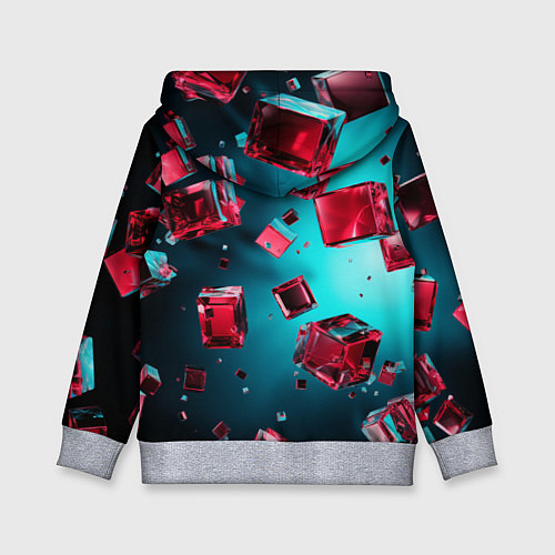 Детская толстовка Взрыв из камней / 3D-Меланж – фото 2