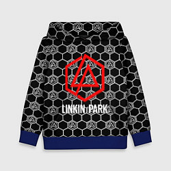 Толстовка-худи детская Linkin park logo pattern, цвет: 3D-синий