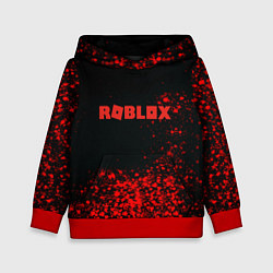 Толстовка-худи детская Roblox красные краски, цвет: 3D-красный