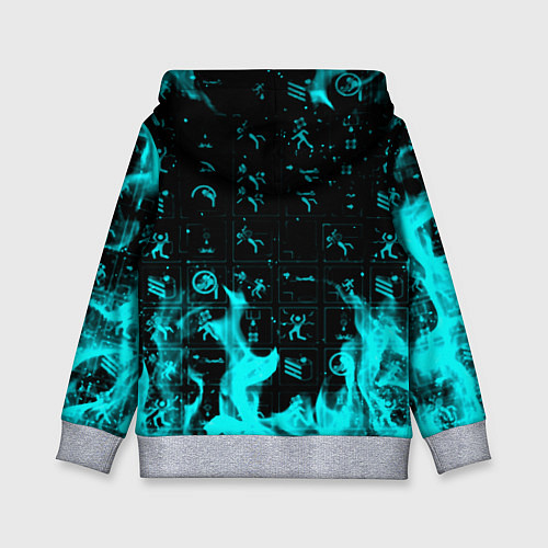 Детская толстовка Half life fire x portal game / 3D-Меланж – фото 2