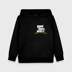 Толстовка-худи детская GTA 6 logo game, цвет: 3D-черный