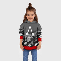 Толстовка-худи детская Assassins Creed game, цвет: 3D-красный — фото 2