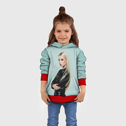 Толстовка-худи детская Anya Taylor - Joy - actress, цвет: 3D-красный — фото 2