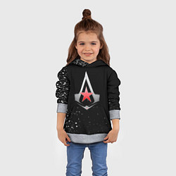 Толстовка-худи детская Assassins creed russia, цвет: 3D-меланж — фото 2