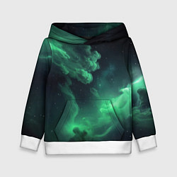 Детская толстовка Зелёная космическая туманность