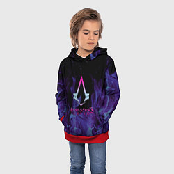 Толстовка-худи детская Assassins Creed flame, цвет: 3D-красный — фото 2