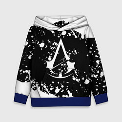 Толстовка-худи детская Assassins Creed logo краски, цвет: 3D-синий
