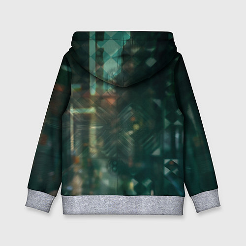 Детская толстовка Рыжая девушка с неоновыми татуировками / 3D-Меланж – фото 2