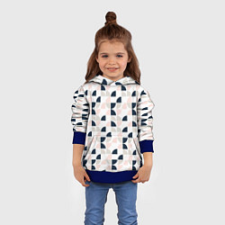 Толстовка-худи детская Узор полукруг, цвет: 3D-синий — фото 2