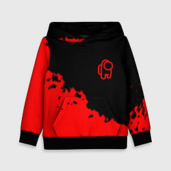 Детская толстовка Among us красные краски