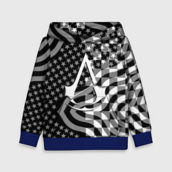 Толстовка-худи детская Assassins Creed logo game usa, цвет: 3D-синий