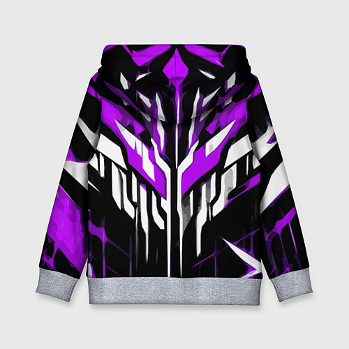 Детская толстовка Purple and white abstraction on a black background / 3D-Меланж – фото 2