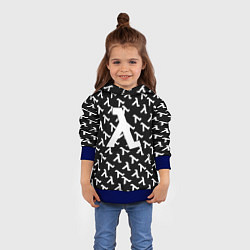 Толстовка-худи детская Half liife logo pattern, цвет: 3D-синий — фото 2