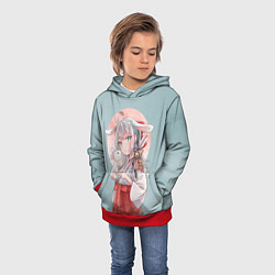 Толстовка-худи детская Аля иногда кокетничает со мной по-русски - Алиса, цвет: 3D-красный — фото 2