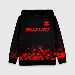 Толстовка-худи детская Suzuki - red gradient посередине, цвет: 3D-черный