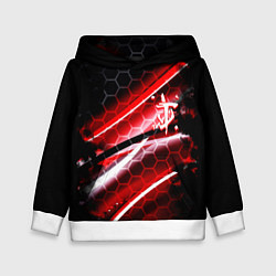 Толстовка-худи детская Doom logo game, цвет: 3D-белый