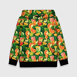 Детская толстовка Летний лимонад паттерны