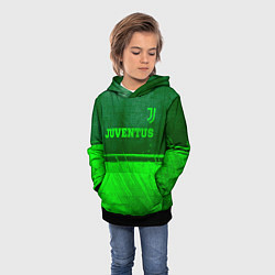 Толстовка-худи детская Juventus - green gradient посередине, цвет: 3D-черный — фото 2