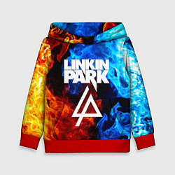 Толстовка-худи детская Linkin park битва огней, цвет: 3D-красный