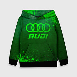 Толстовка-худи детская Audi - green gradient, цвет: 3D-черный