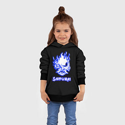 Толстовка-худи детская Samurai logo ghost, цвет: 3D-черный — фото 2