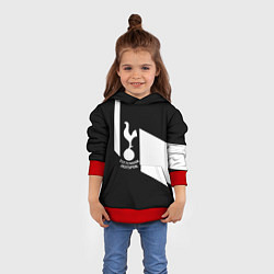 Толстовка-худи детская Тоттенхэм геометрия, цвет: 3D-красный — фото 2