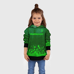 Толстовка-худи детская Galatasaray - green gradient посередине, цвет: 3D-черный — фото 2