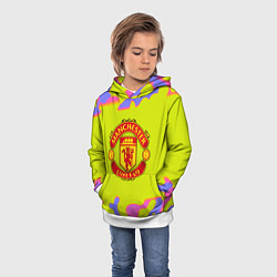 Толстовка-худи детская Манчестер Юнайтед камуфляж, цвет: 3D-белый — фото 2