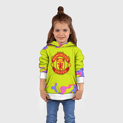Толстовка-худи детская Манчестер Юнайтед камуфляж, цвет: 3D-белый — фото 2