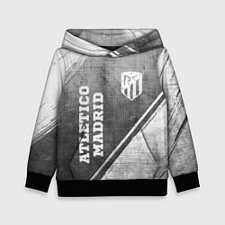 Толстовка-худи детская Atletico Madrid - grey gradient вертикально, цвет: 3D-черный