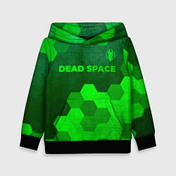 Толстовка-худи детская Dead Space - green gradient посередине, цвет: 3D-черный