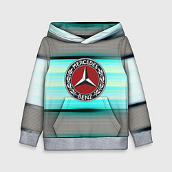 Толстовка-худи детская Mercedes benz текстура карбон, цвет: 3D-меланж