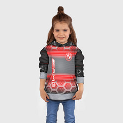 Толстовка-худи детская BMW текстура мотор, цвет: 3D-меланж — фото 2