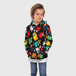 Толстовка-худи детская Персонажи игры Амонгас, цвет: 3D-белый — фото 2