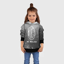 Толстовка-худи детская AC Milan - grey gradient, цвет: 3D-черный — фото 2