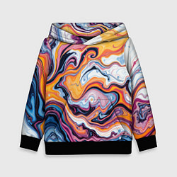 Детская толстовка Жидкие разноцветные краски