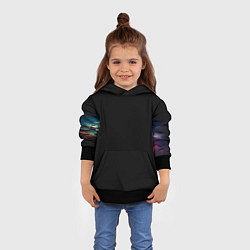 Толстовка-худи детская Руки вселенной, цвет: 3D-черный — фото 2