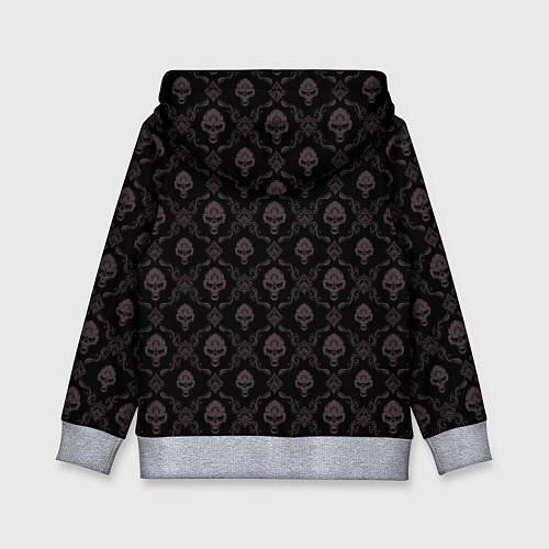 Детская толстовка Стильный крест - черепа / 3D-Меланж – фото 2