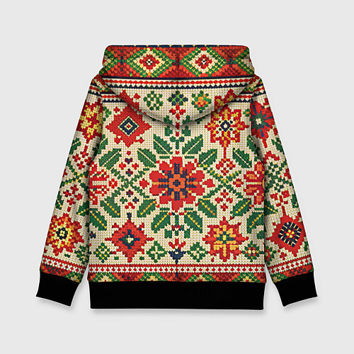 Детская толстовка Славянский узор и орнамент / 3D-Черный – фото 2