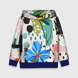 Детская толстовка Цветы горошек абстракция