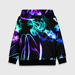 Детская толстовка Неоновый дым текстура